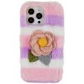 3D Plush Pelziger Winter iPhone 14 Pro TPU Hülle