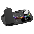 Drahtlose Dockingstation mit RGB-Licht und Digitaluhr A06