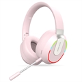 Drahtlose Gaming Headset L850 mit RGB-Licht - Rosa