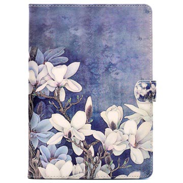 iPad 9.7 2017/2018 Wonder Series Folio Case - Weiß Blumen