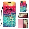 Wonder Series Samsung Galaxy A12 Wallet Hülle - Never Stop Dreaming