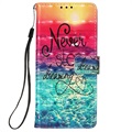 Wonder Series Samsung Galaxy A12 Wallet Hülle - Never Stop Dreaming