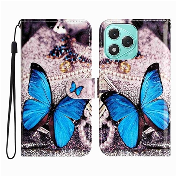 Honor 400 Lite Wonder Serie Wallet Hülle - Blau Schmetterling