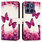 Motorola Edge 60/60 Fusion Wonder Serie Wallet Hülle - Rosenschmetterlinge