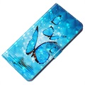 Wonder Series Sony Xperia 1 III Wallet Hülle - Blau Schmetterling