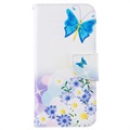 Wonder Series Huawei P30 Lite Wallet Hülle - Blau Schmetterling