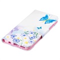 Wonder Series Huawei P30 Lite Wallet Hülle - Blau Schmetterling