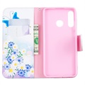 Wonder Series Huawei P30 Lite Wallet Hülle - Blau Schmetterling