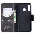 Wonder Series Huawei P30 Lite Wallet Hülle - Don\'t Touch