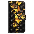 Wonder Serie Huawei P30 Pro Wallet Schutzhülle - Gold Schmetterling