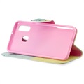Wonder Serie Samsung Galaxy A40 Wallet Schutzhülle - Federn