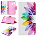 Wonder Serie Samsung Galaxy A40 Wallet Schutzhülle - Blume