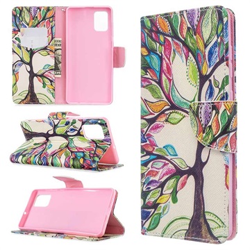 Wonder Series Samsung Galaxy A71 Wallet Schutzhülle - Bunter Baum