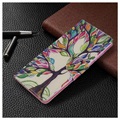 Wonder Series Samsung Galaxy A71 Wallet Schutzhülle - Bunter Baum