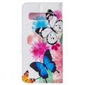 Wonder Series Samsung Galaxy S10 Wallet Hülle - Schmetterlinge