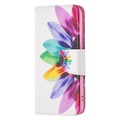 Wonder Serie Samsung Galaxy S22 5G Wallet Hülle - Blume