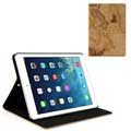 iPad Air Weltkarte Folio Tasche - Braun