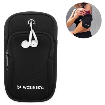 Wozinsky Universal Dual Pocket Sports Armband für Smartphones - Schwarz