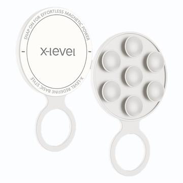 X-Level MagSafe Silikon-Saugnapf-Telefonhalterung - Weiß