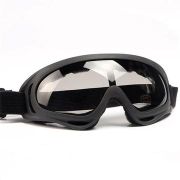 X400 Tactical Motorrad-/Skibrille mit verstärkten Gläsern - Schwarz