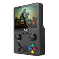 X6 HD 3,5-Zoll-Bildschirm Handheld-Spielkonsole Eingebaute Videospielmaschine mit Dual-Joystick-Design - Schwarz