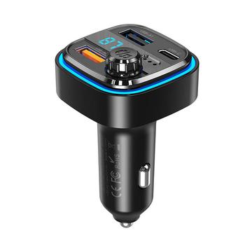 XO BCC08 Autoladegerät / FM-Transmitter - 2x USB-A, USB-C - Schwarz