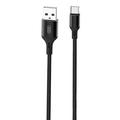 XO NB143 USB zu USB-C Ladekabel - 2.4A, 1m - Schwarz