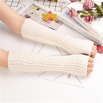 XT-0016 Winter Fingerlose Handschuhe - 30cm - Weiß