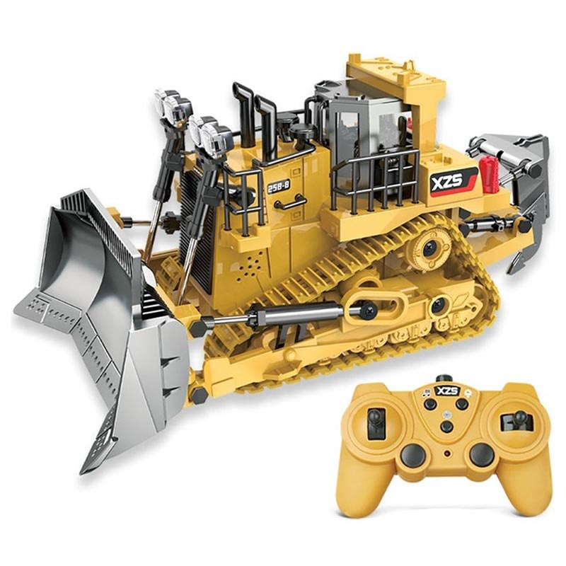 Xzs 258 8 Rc Bulldozer Mit Wiederaufladbarem Akku Gelb