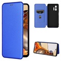 Xiaomi 11T/11T Pro Flip Hülle - Karbonfaser - Blau