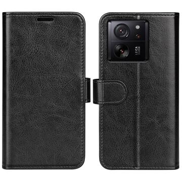 Xiaomi 13T/13T Pro Wallet Schutzhülle mit Magnetverschluss - Schwarz