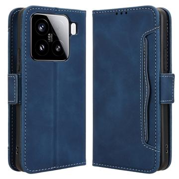 Xiaomi 15 Pro Wallet Hülle mit Kartenhalter - Blau