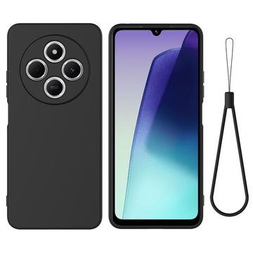 Xiaomi 15 Ultra Liquid Silikonhülle mit Handschlaufe - Schwarz