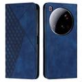 Xiaomi 15 Ultra Brieftaschenhülle mit Rautenmuster mit Magnetverschluss - Blau