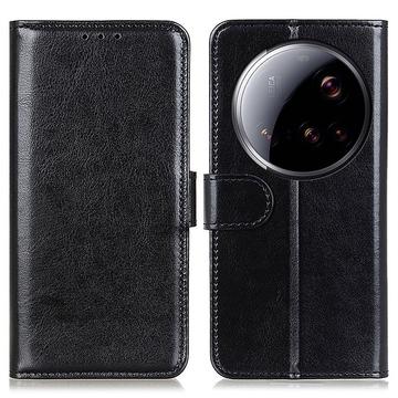 Xiaomi 15 Ultra Wallet Schutzhülle mit Magnetverschluss - Schwarz