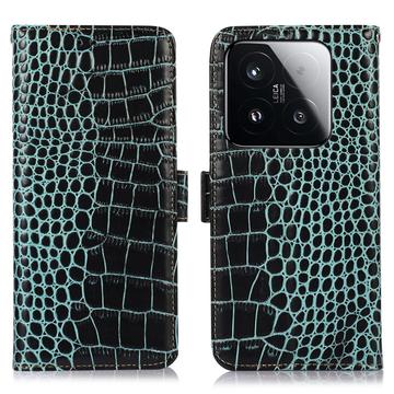 Xiaomi 15T Crocodile Serie Lederhülle mit Geldbörse mit RFID