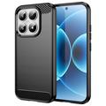 Xiaomi 17 Gebürstete TPU Hülle - Karbonfaser - Schwarz