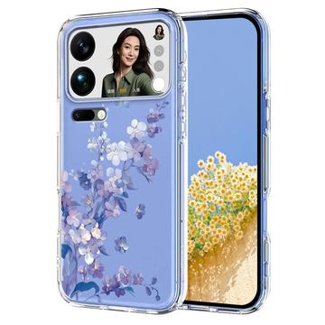 Xiaomi 17 Pro Max TPU-Hülle mit Blumenmuster - lila