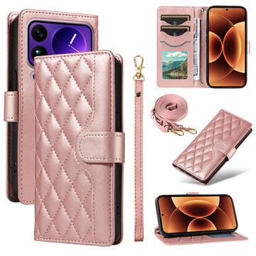 Xiaomi 17 Pro Max Luxus Gesteppte Wallet Hülle