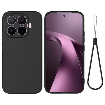Xiaomi 17T Liquid Silikonhülle mit Handschlaufe - Schwarz