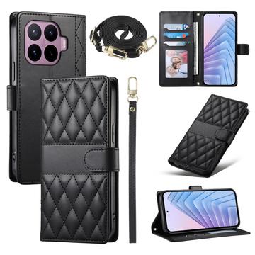 Xiaomi 17T Luxus Gesteppte Wallet Hülle - schwarz