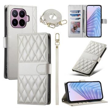 Xiaomi 17T Luxus Gesteppte Wallet Hülle - Beige