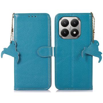 Xiaomi 17T Pro Wallet Leder Hülle mit RFID - Blau