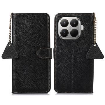 Xiaomi 17T Wallet Leder Hülle mit RFID - Schwarz