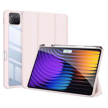 Xiaomi Pad 7/7 Pro Dux Ducis Toby Tri-Fold Smart Folio Hülle - Hellrosa
