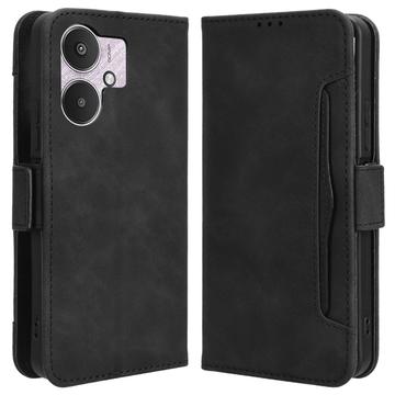 Xiaomi Poco M6/Redmi 13R Wallet Hülle mit Kartenhalter - Schwarz