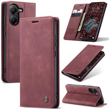 Xiaomi Poco X7 Pro Caseme 013 Serie Schutzhülle mit Geldbörse - Weinrot