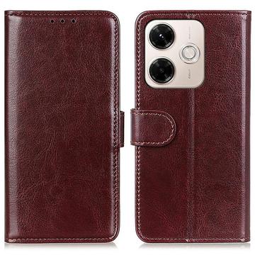 Xiaomi Redmi 13x Wallet Hülle mit Ständer - Braun