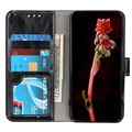 Xiaomi Redmi 9 Wallet Schutzhülle mit Magnetverschluss - Schwarz