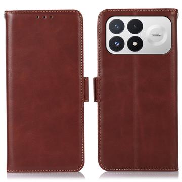 Xiaomi Redmi K100 Pro/Poco F9 Pro Wallet Leder Hülle mit RFID - Braun